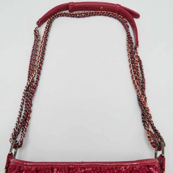 Chanel Pink Tweed and Leather Small Gabrielle Hobo Bag - Picture 7 of 10